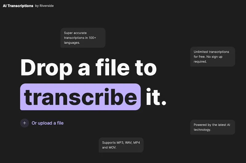 How to get a free transcript for audio or video